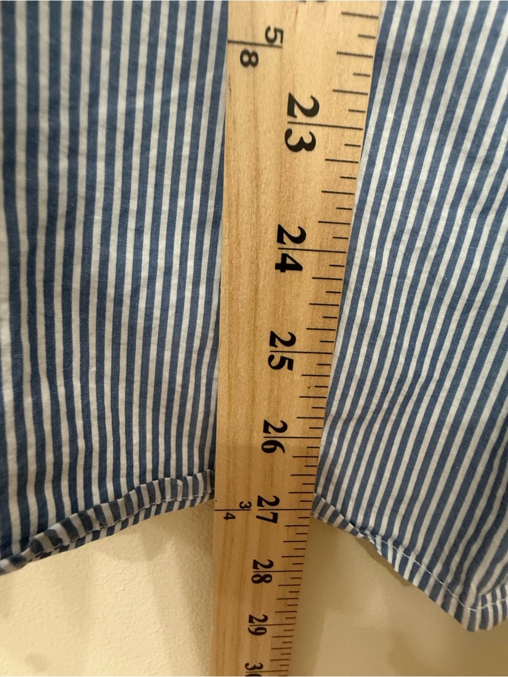 Quince M Organic Cotton Poplin Long Sleeve Oxford Shirt Blue Stripe Classic Eco - Picture 8 of 8